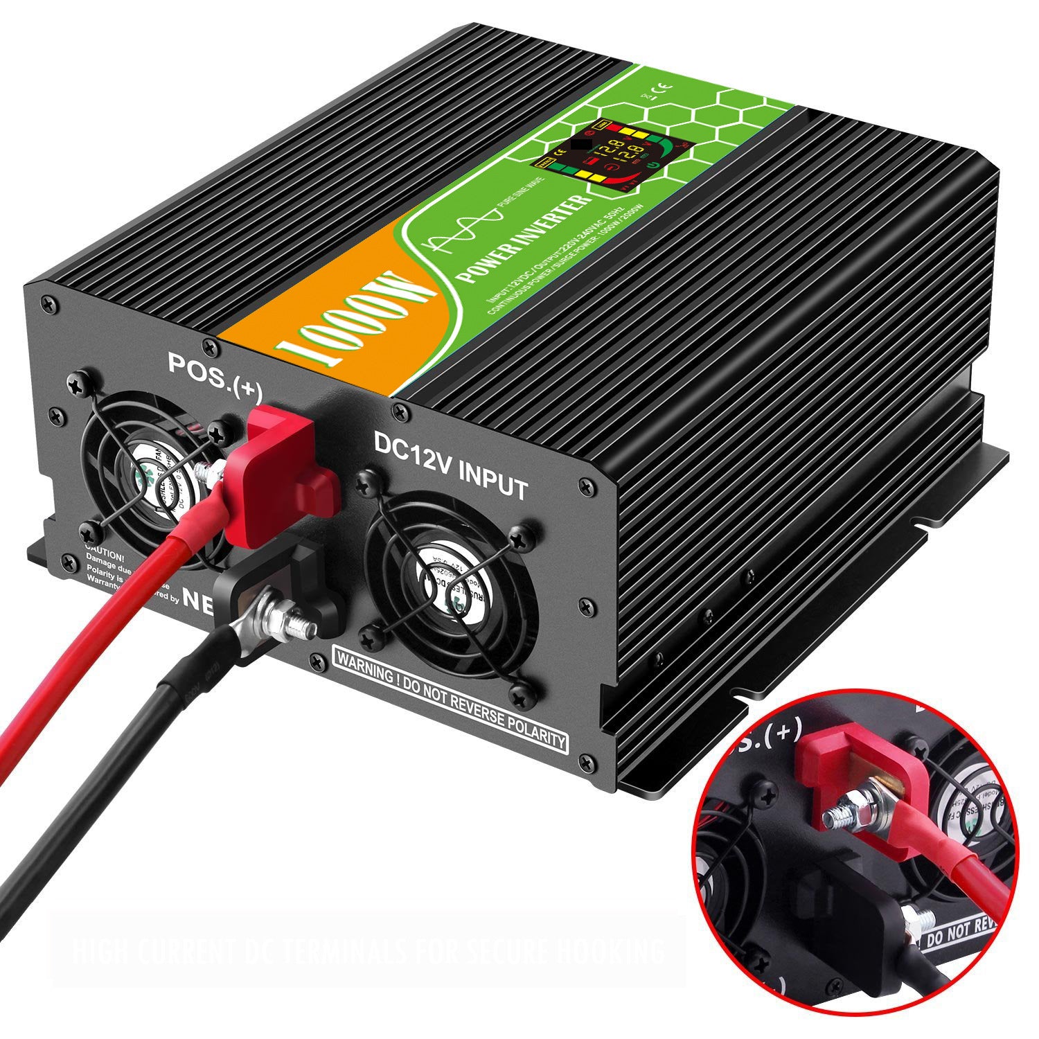 Pure Sine Wave Inverter2000W E-commerce Hot-Selling Products Smart Display Wired Switch
