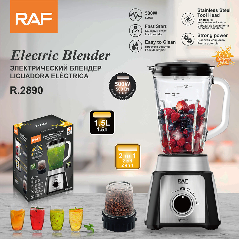 RAF European Standard Blender Plastic Cup Commercial Smoothie Cooking Machine Household Soy Milk Fruit Juicer R .2890