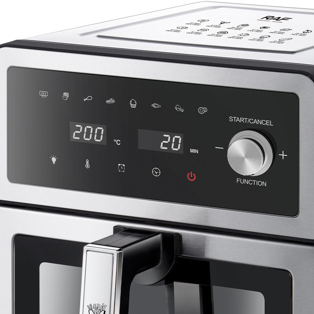 RAF European Standard Air fryer with visible smart touchscreen, oil-free R5398Multifunctional Household Deep Fryer10L