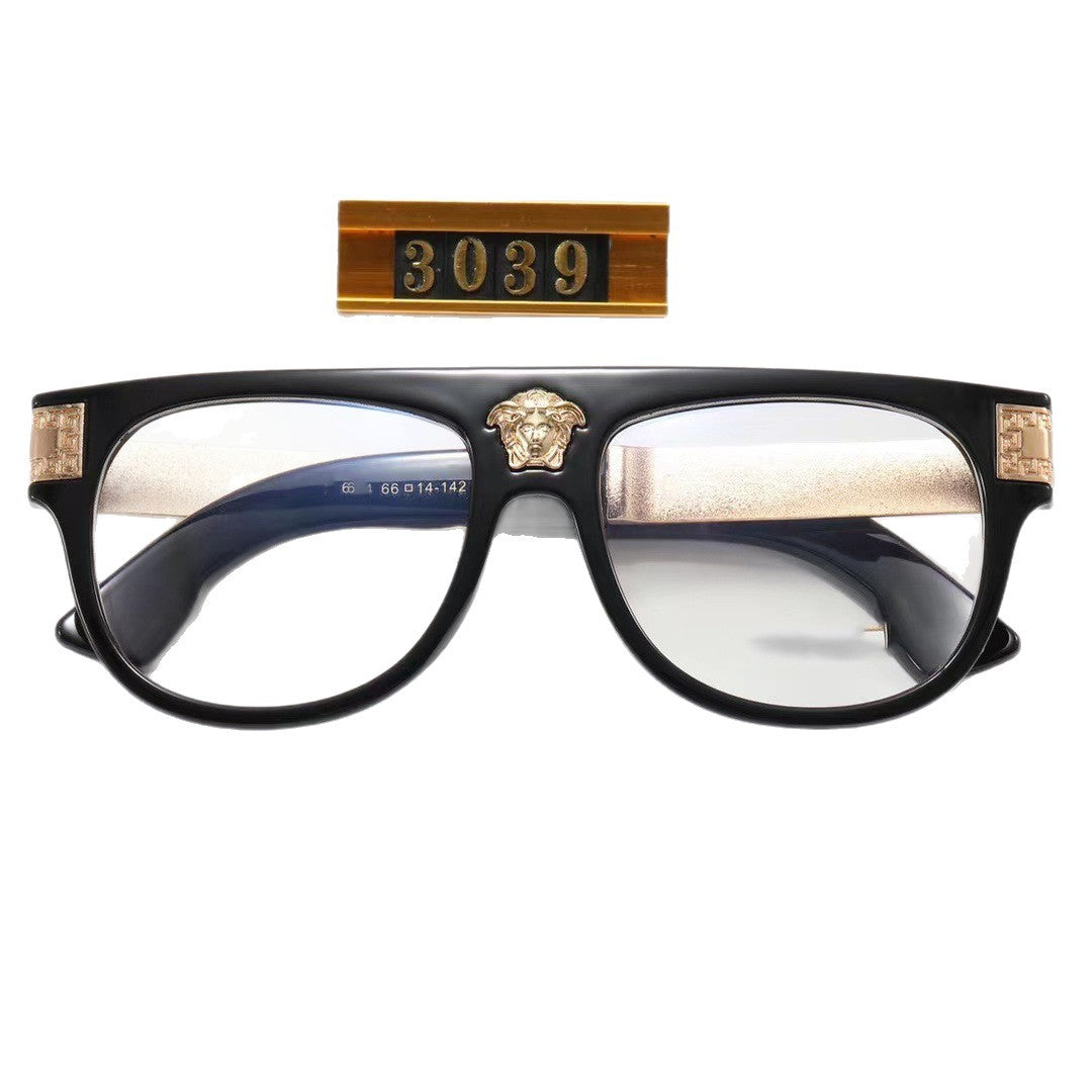 New Fashion Trend Square Frame Anti-Blue Light Non-Prescription Glasses Retro Large Frame Unisex Eyeglasses Prescription Frames110