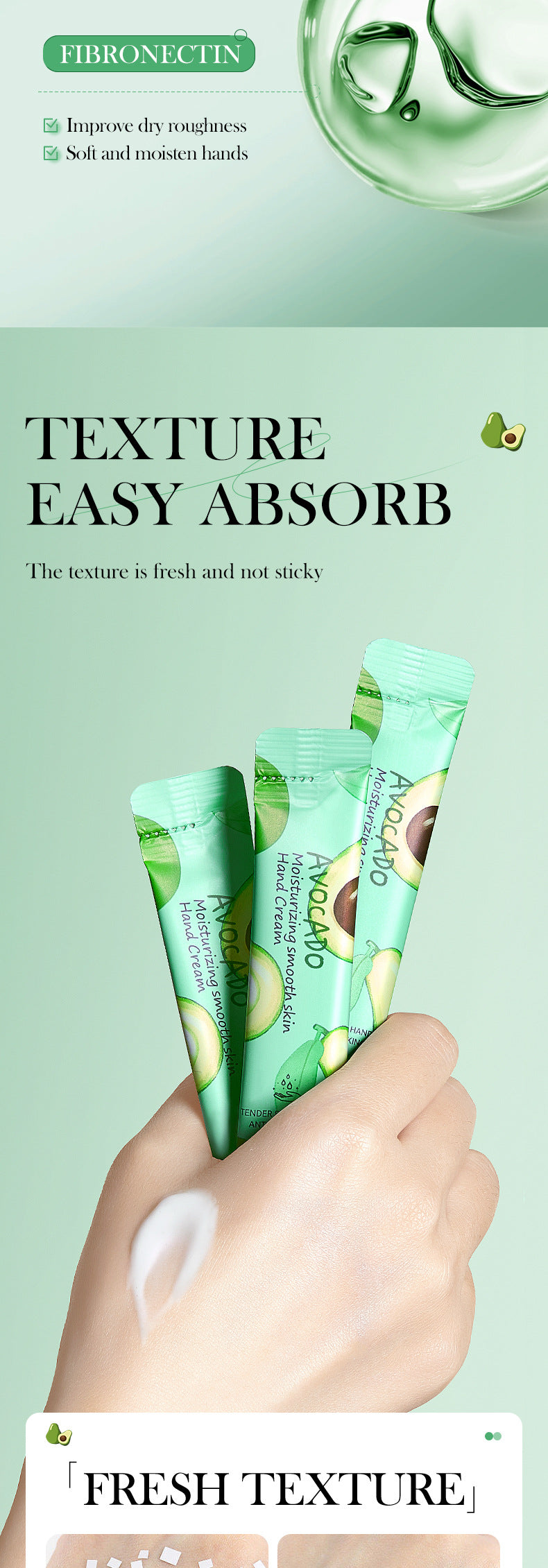 Pure English Hand Cream Box SADOER Avocado Peach Grapefruit Hydrating Hand Cream  Wholesale