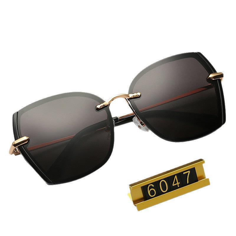 Polarized Driving Anti-Glare Sunglasses for Women Fashionable Internet Celebrity Style Frameless Sunglasses Trendy Korean Version Sunglasses