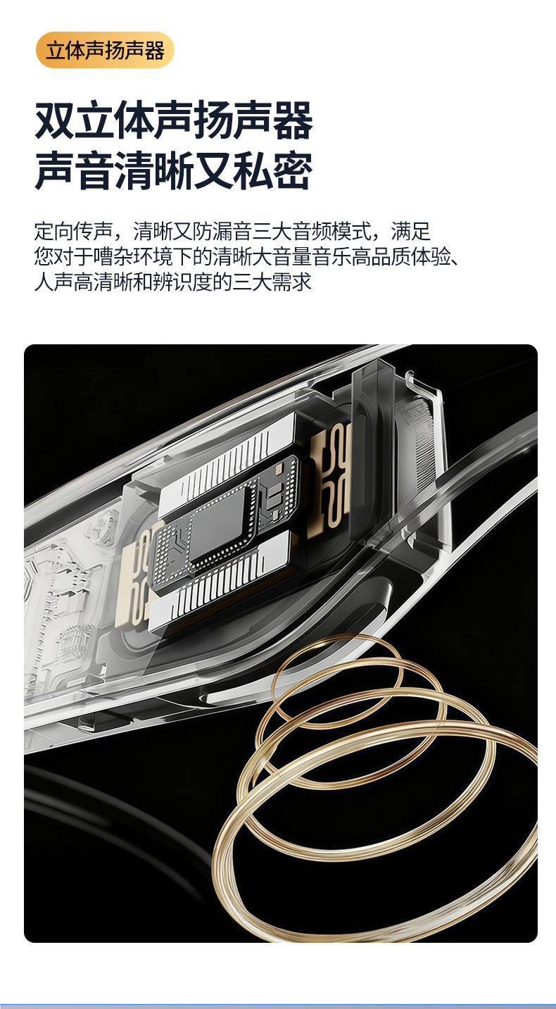 In stock wholesale ai Smart Translation Bluetooth Glasses1200w Photography and videography dual microphone noise reduction live streaming stable output