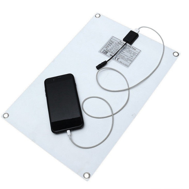 20W Monocrystalline High Efficiency Ultra-Thin Solar Power Panel Dual Output Monocrystalline Portable Solar Outdoor Power Panel