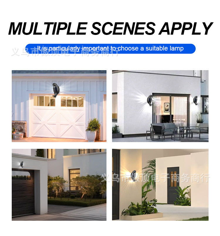 Outdoor Solar Light Owl Eagle Night Light Wall Decoration Light Human Body Sensing Garden Landscape Light Street Light