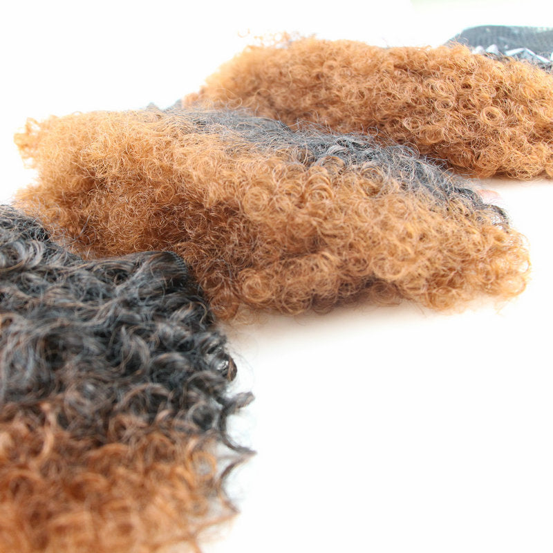 European and American Women's Gradient Wig Hairpiece Natural Black High-Temperature Silk Hair Band Short Curly Hair Spring in Stock