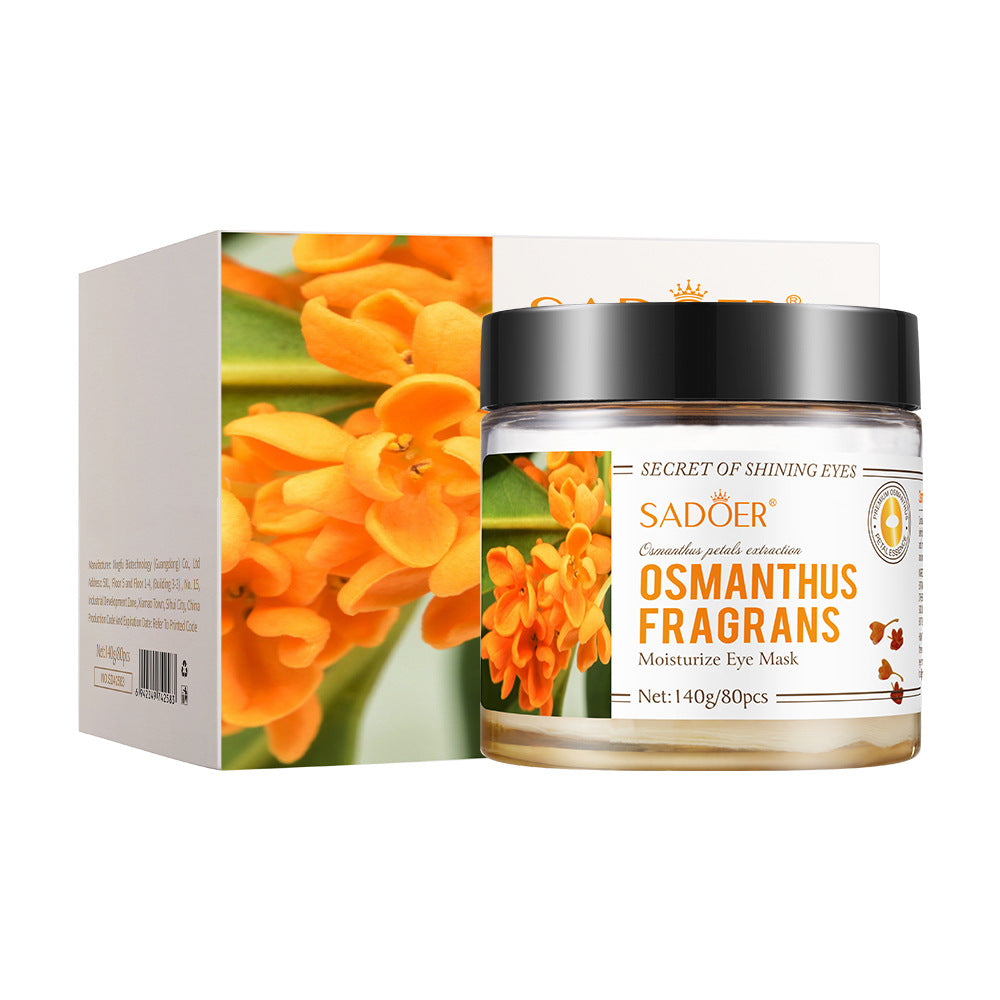 Full English Golden Osmanthus Eye Mask Patch SADOER Moisturizing and Hydrating to Reduce Dark Circles  Foreign Trade Live Wholesale