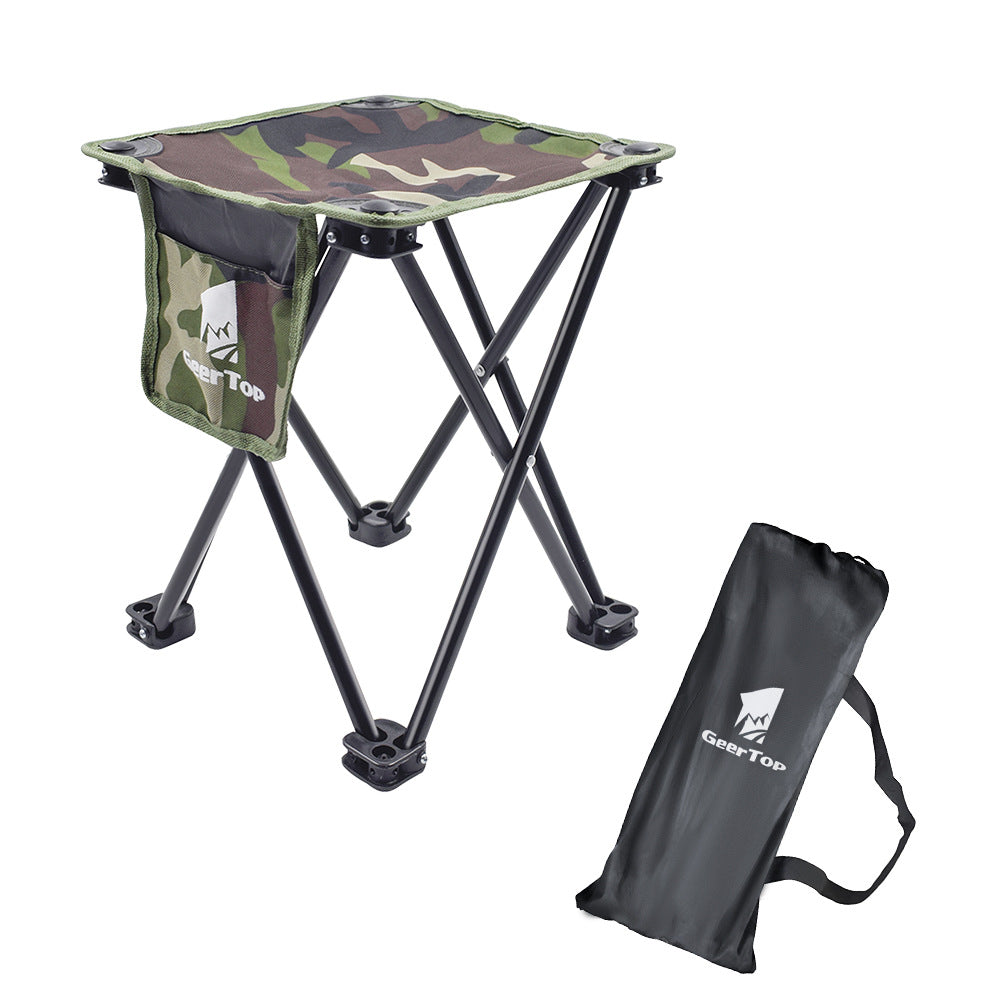 Compact Portable Outdoor Folding Chair for Sketching and Fishing, Thickened Steel Tube Camping Fishing Chair, Foldable