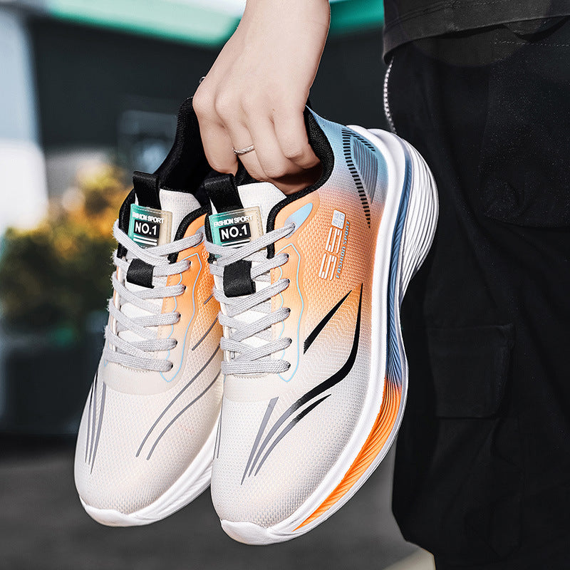 Autumn New Men's Mesh Breathable Sports Casual Running Shoes Ultra-light Thick-soled Non-slip Trendy Fashion Men's Shoes