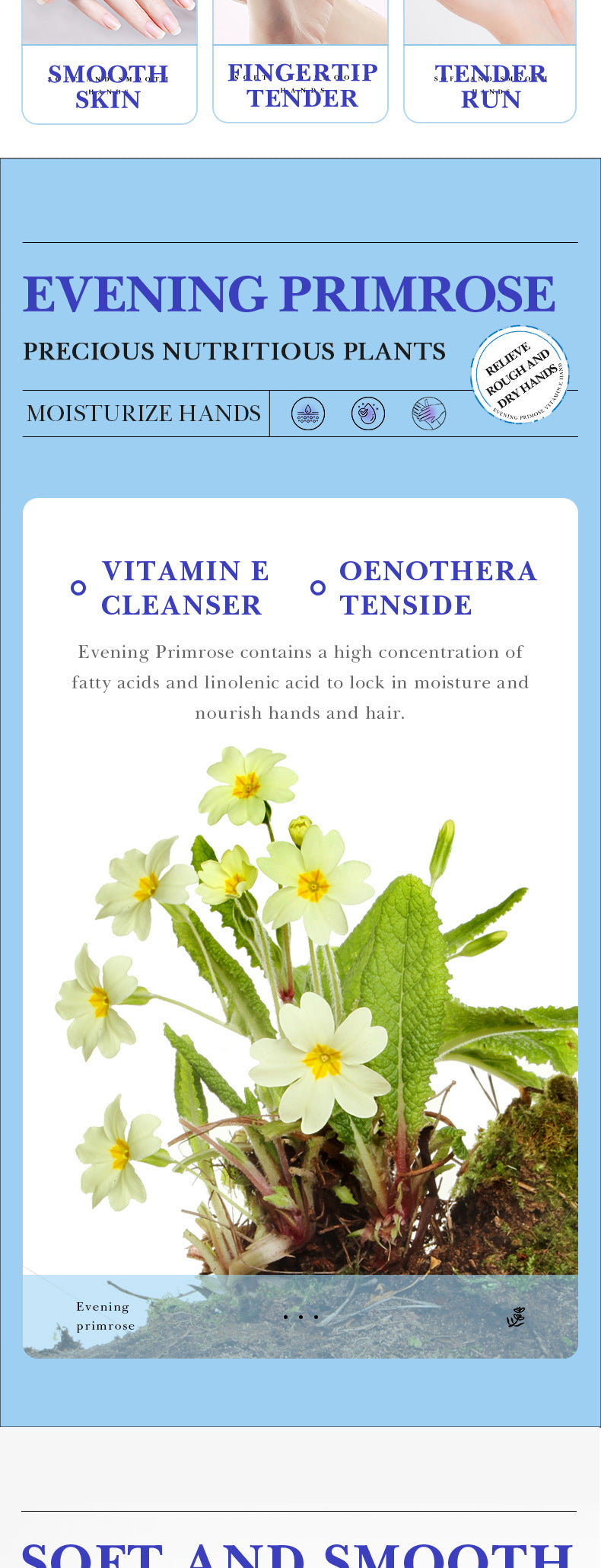 All English Vitamins E Hand cream SADOER Evening Primrose Hydrating Moisturizing Anti-Chapped  Wholesale