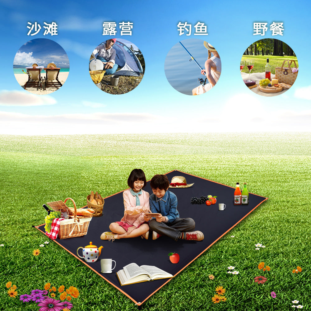 Japanese Moisture-Proof Picnic Mat Tent Thickened Waterproof Double-Sided Silicone Coated Camping Mat Outdoor Supplies Camping Cloth