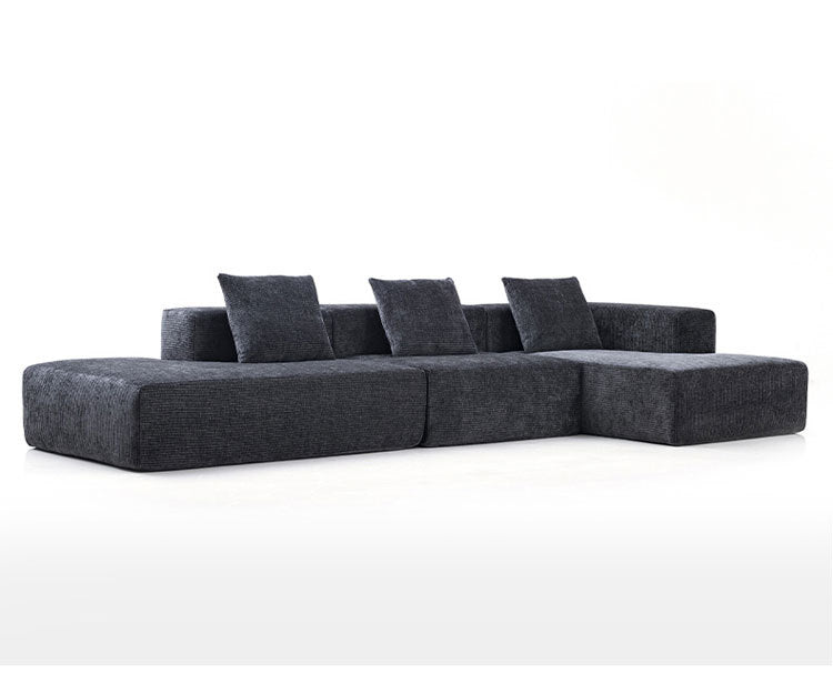 Sofa for Living Room Small Apartment Rental Bedroom Two or Three Seater Elephant Ear Lazy Straight Fabric Sofa New Model