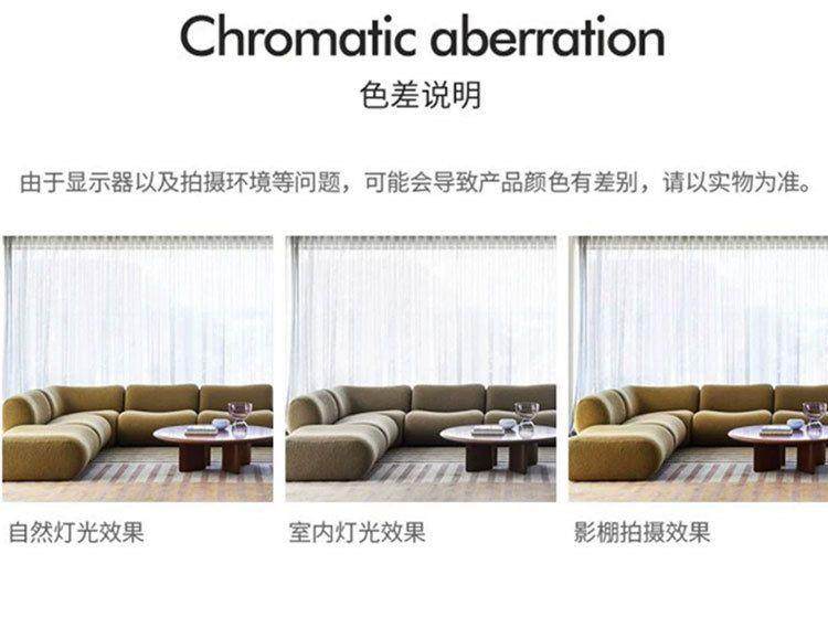 Vacuum Compressed Sofa Second-Hand Modular Combination Small Apartment Wabi-Sabi Style Living Room Designer Lamb Wool Fabric Sofa