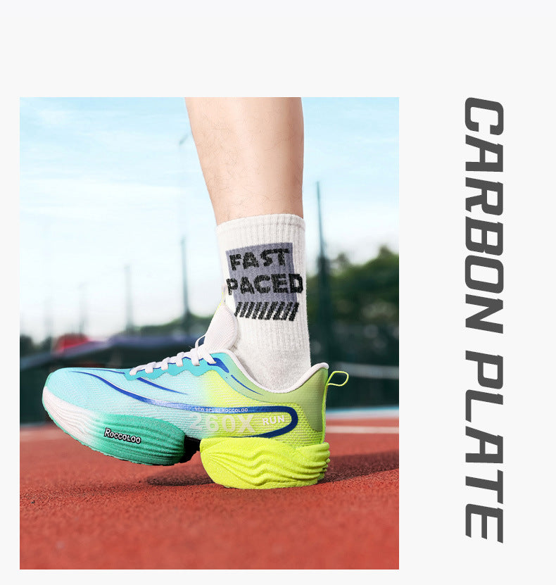 2025New Carbon Plate Anti-Slip Soft Sole Sports Shoes Dropshipping Couple Mesh Breathable Racing Running Shoes