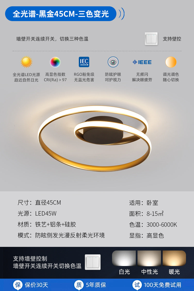 Master Bedroom Light2025New Full Spectrum Eye Protection led Ceiling Lamp Modern Minimalist Internet Celebrity Style Artistic Living Room Lamp