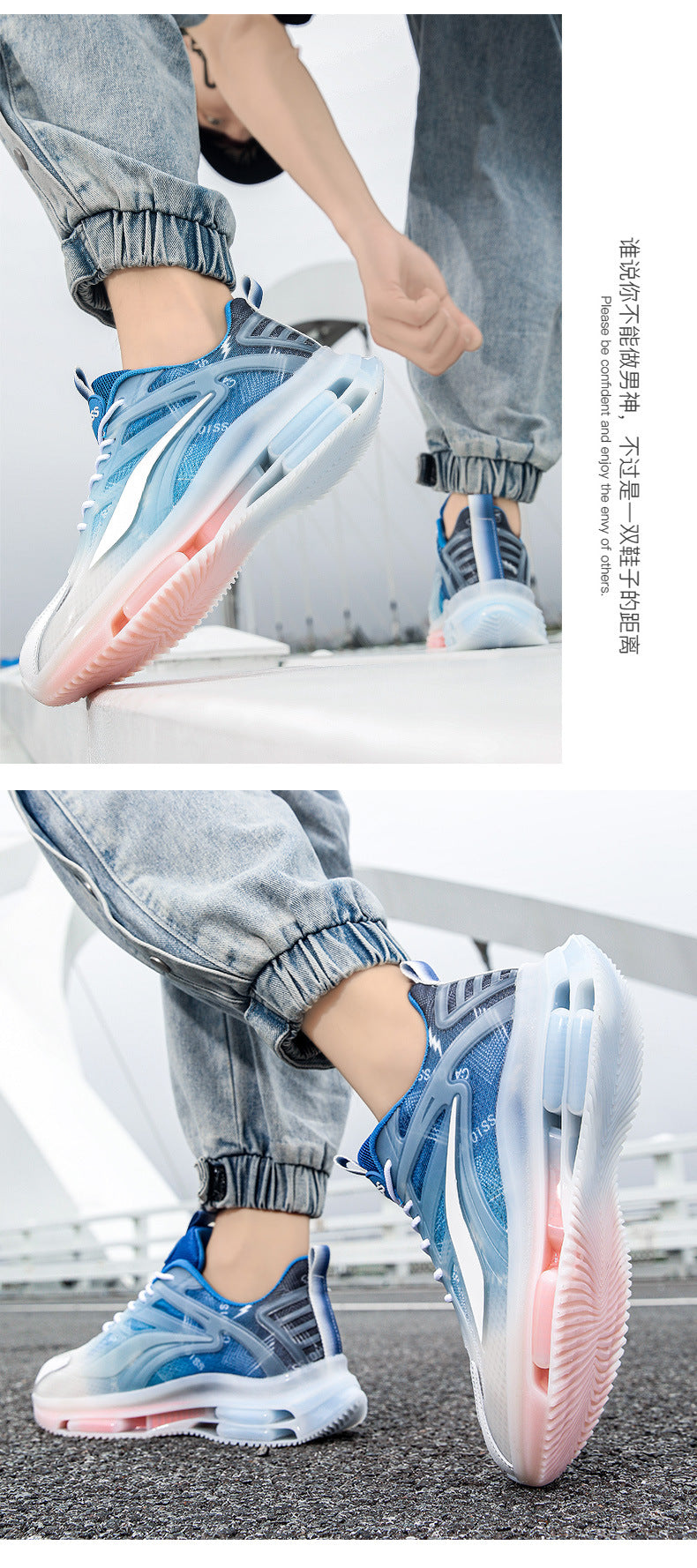 Summer New Youth Fashion Trend Comfortable Breathable Running Shoes Couple Casual Non-Slip Wear-Resistant Sports Shoes
