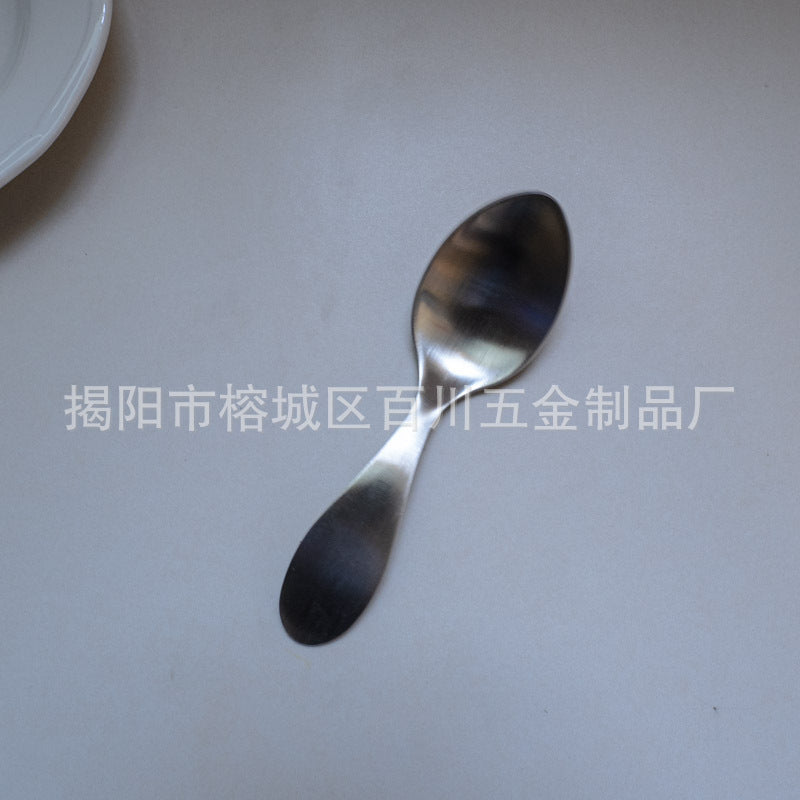 1-5Recommended for One-Year-Olds: Short Wide-Handle Toddler Spoon for Kindergarten, Milk Powder, Dessert Spoon, and Fork304Stainless Steel Dinner Knife