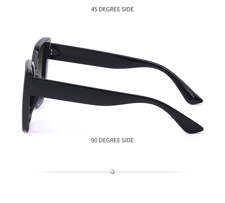 Internet Celebrity Cat Eye Large Frame Sunglasses for Women Fashion Trend UV Protection Sunglasses Korean Style Glasses sunglasses