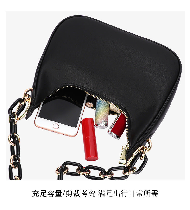 New Stylish Versatile Niche Crescent Handbag Personality Chain Underarm Bag Simple Fashion Single Shoulder Women's Bag