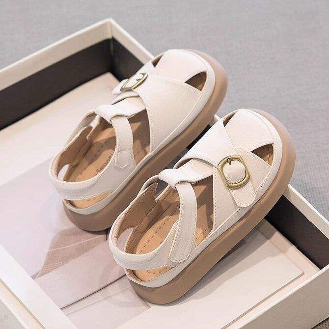 Girls' Closed-Toe Sandals Summer Style Children's Shoes2025Summer Beach Shoes Fashionable Princess Sandals