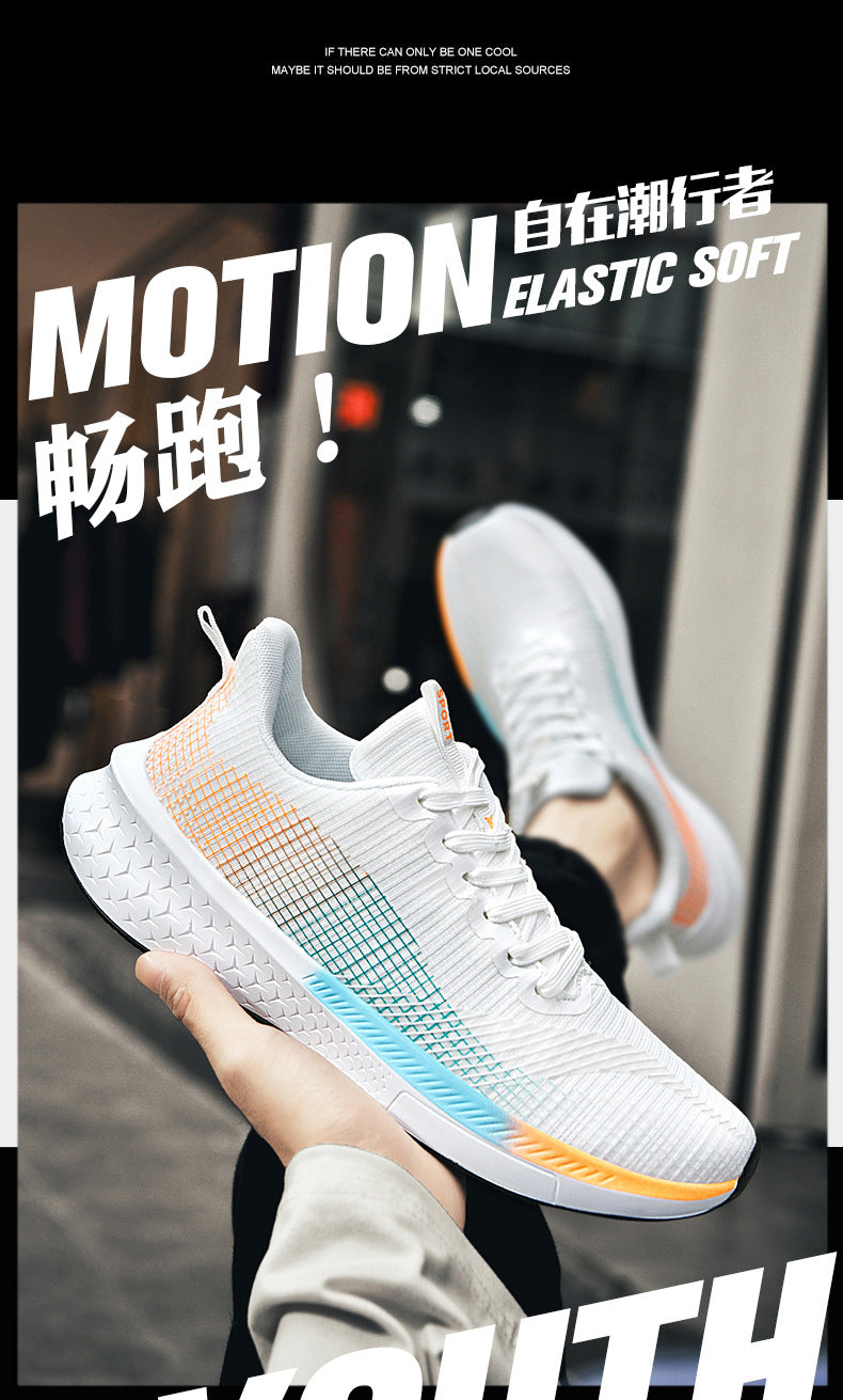 2025Spring and Summer Running Shoes for Men and Women, Mesh Breathable Soft Sole Student Sports Shoes, Racing Running Shoes, Shock Absorption, Casual Versatile