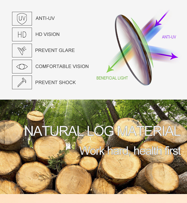 European and American Retro Wooden Leg Aviator Sunglasses for Men Wooden Driving Frog Sunglasses Wholesale