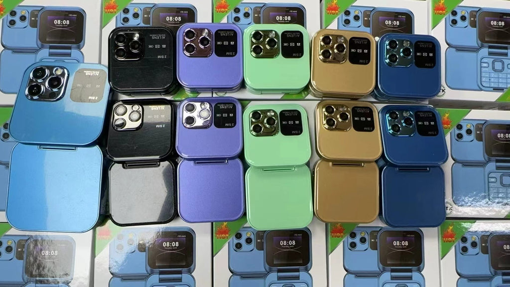 Mini Foldable Feature Phone Flip Cover Elderly Button Phone Pocket Women's Personalized Phone Backup Phone