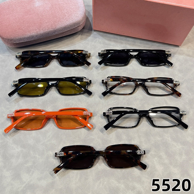 New miu Women's Sunglasses High-end Tortoiseshell Bookworm Sunscreen Sunglasses Wholesale Outdoor Street Photography Travel Glasses