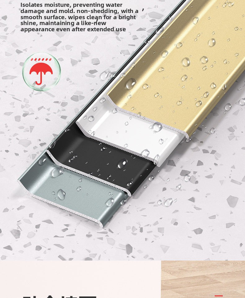 Aluminum alloy baseboard minimalist and ultra-thin4/6/8cm Self-adhesive, no-drill stainless steel metal baseboard wholesale