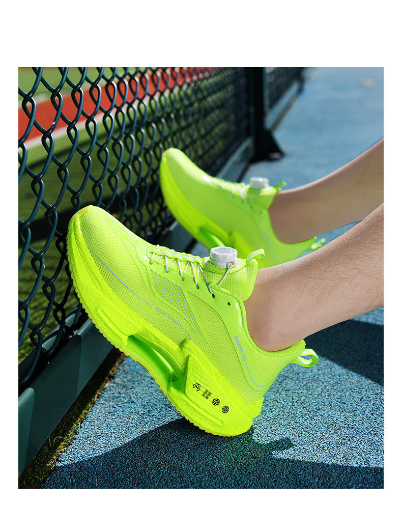 2025New Hollow Popcorn Carbon Plate Soft Sole Running Shoes for Men Training Combat High Elastic Shock Absorption Breathable Sports Shoes