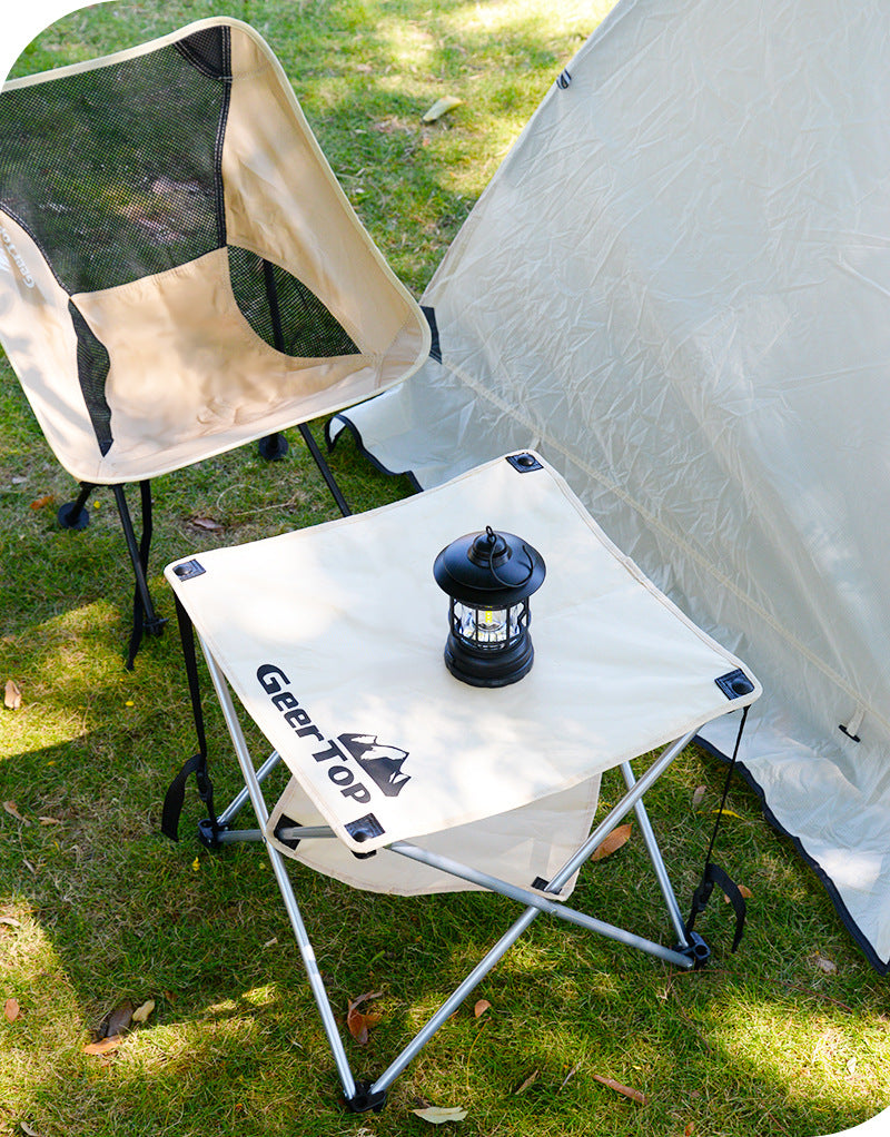 New Folding Chair Camping Lightweight Fabric Folding Table Camping Barbecue Stall Portable Mini Multifunctional Outdoor