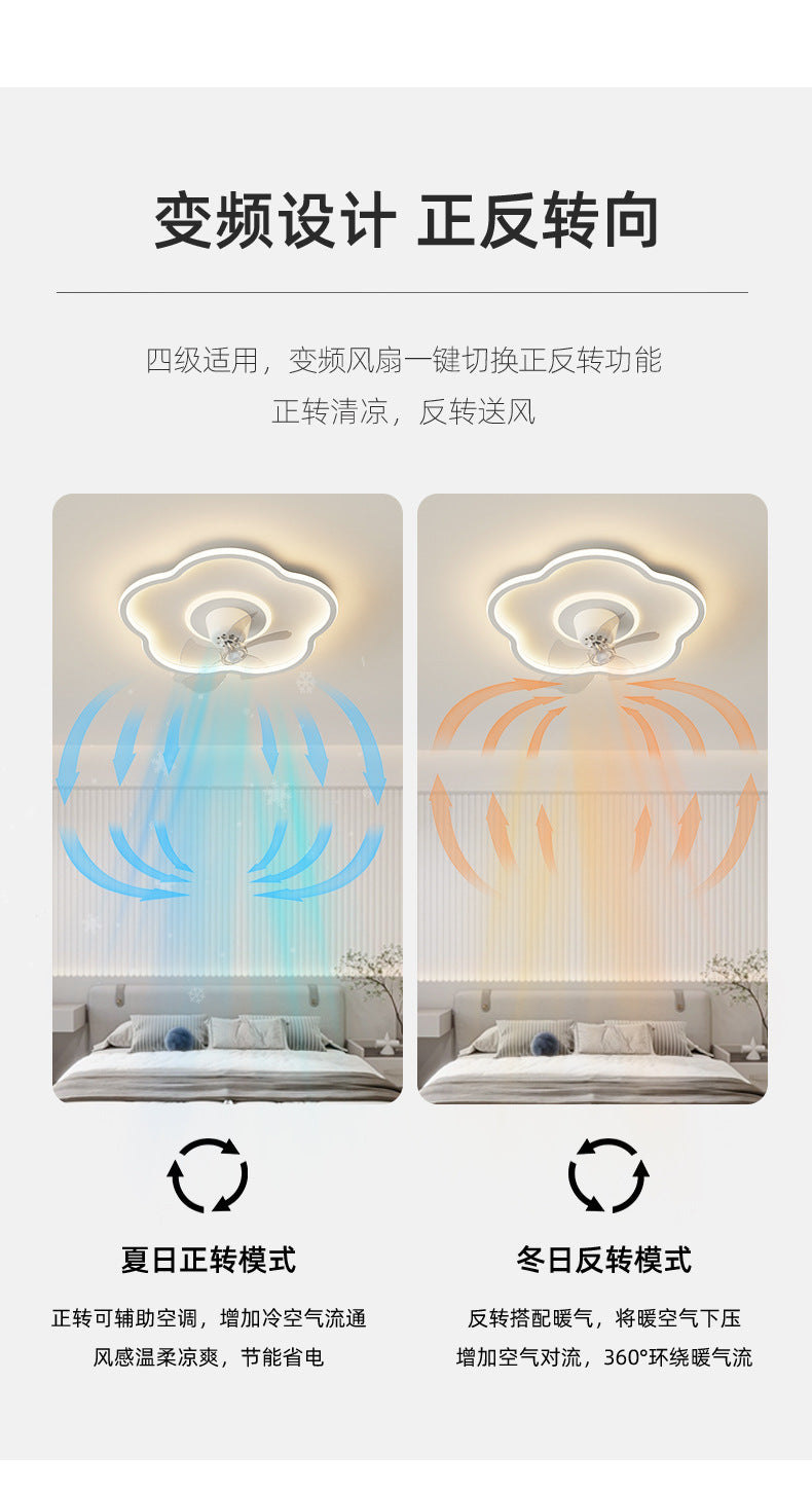 Full Spectrum Bedroom Light360Adjustable Head Shaking Silent Simple Modern Fan Light Cozy Study Master Bedroom Ceiling Light