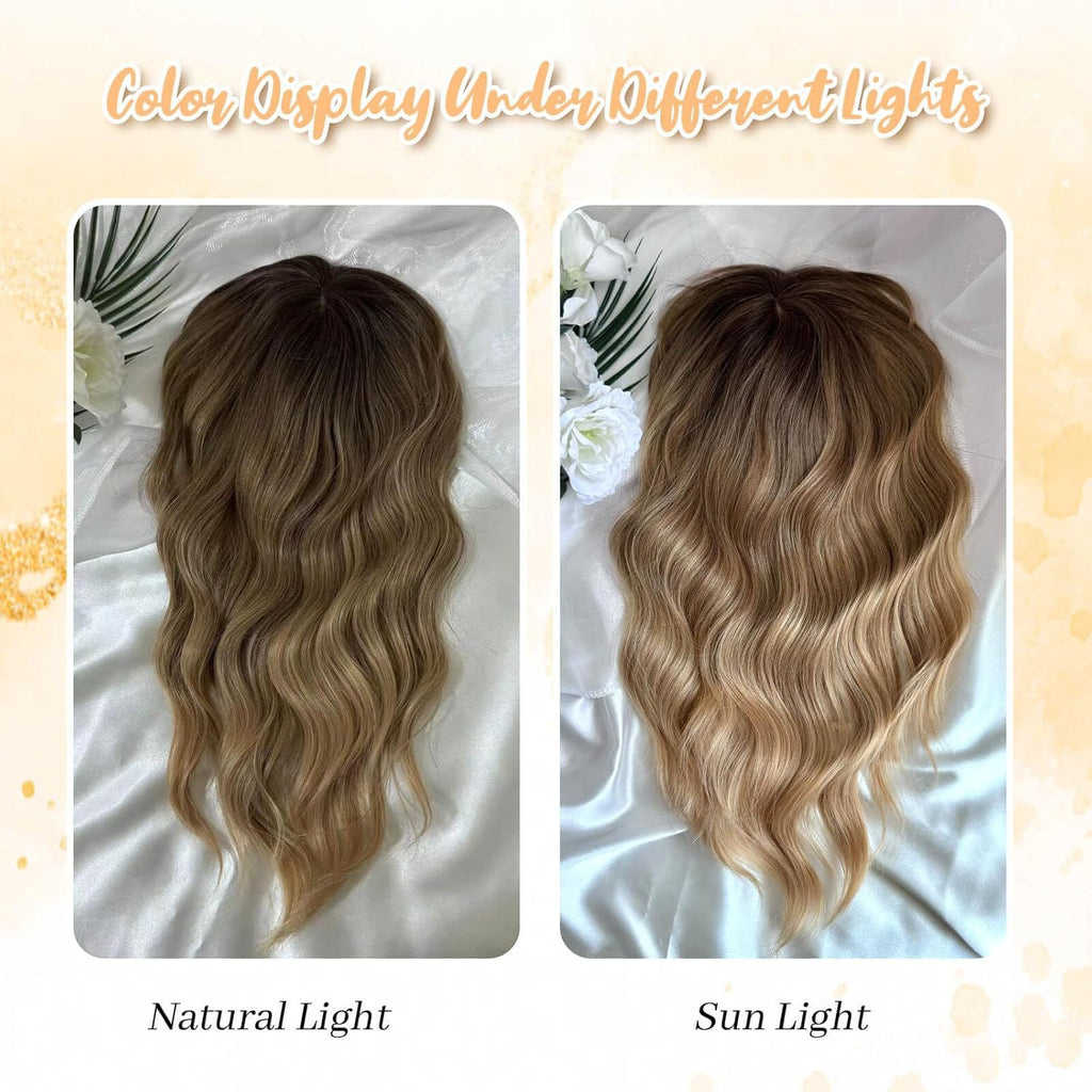 141 Inch European and American Style Synthetic Hair Patch with Bangs to Cover Scalp, Hair Patch water topper