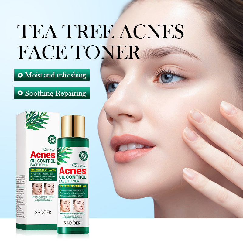 Full English Tea Tree Skincare Set SADOER Cleansing, moisturizing, hydrating five-piece set for  foreign trade wholesale
