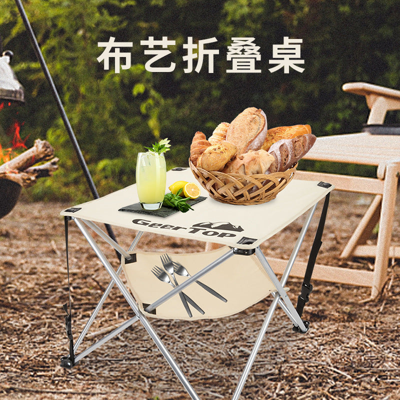 New Folding Chair Camping Lightweight Fabric Folding Table Camping Barbecue Stall Portable Mini Multifunctional Outdoor