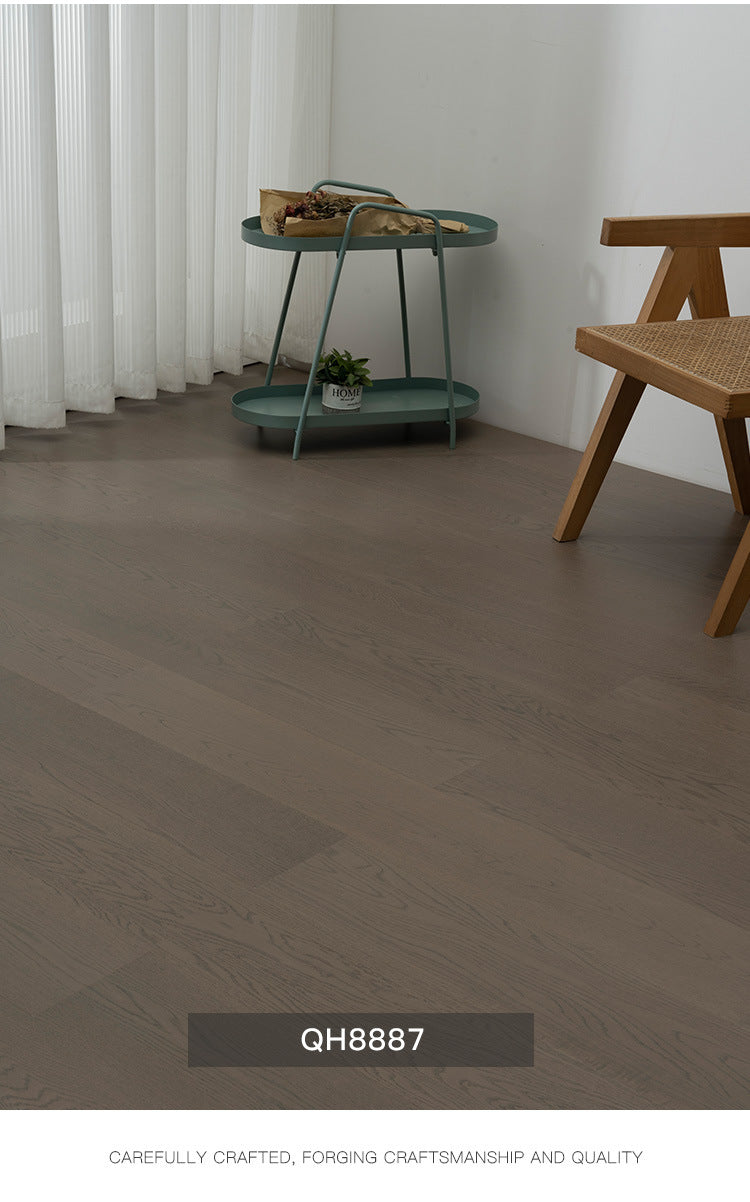 Oak Black Walnut Full Birch Base Material Multi-layer Solid Wood Composite Flooring Wear-resistant Medieval Style Song Dynasty Aesthetics ENF Environmental Protection