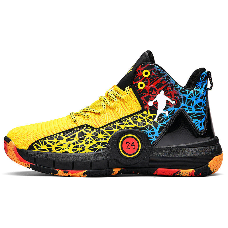 Youth Professional Basketball Shoes Men's Flyknit Mesh Sports Shoes Women's Student Trendy Practical Sneakers Wholesale