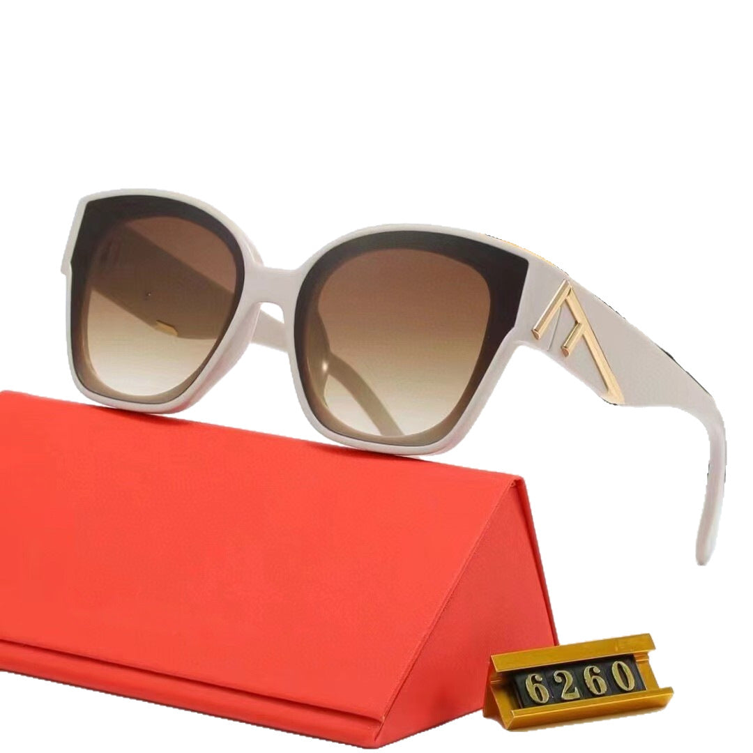 New European and American Retro Large Frame Square Sunglasses for Women, High-End Slimming UV Protection Sunglasses6260