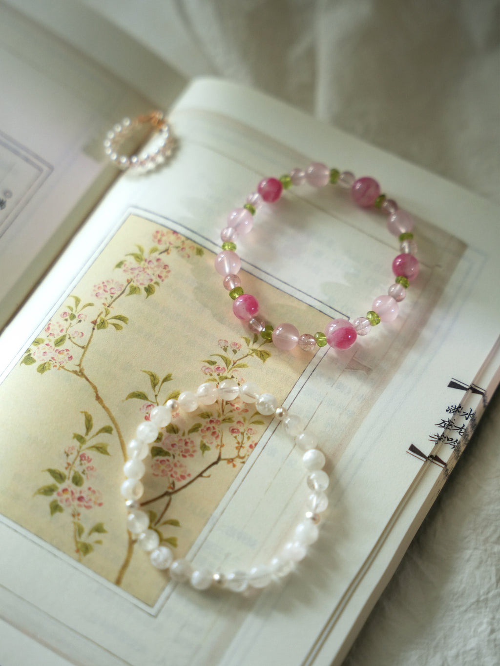 Xunhua New Chinese Style Bracelet Pink Crystal Peridot Bracelet for Women High-end Gift Natural Rose Quartz Bracelet