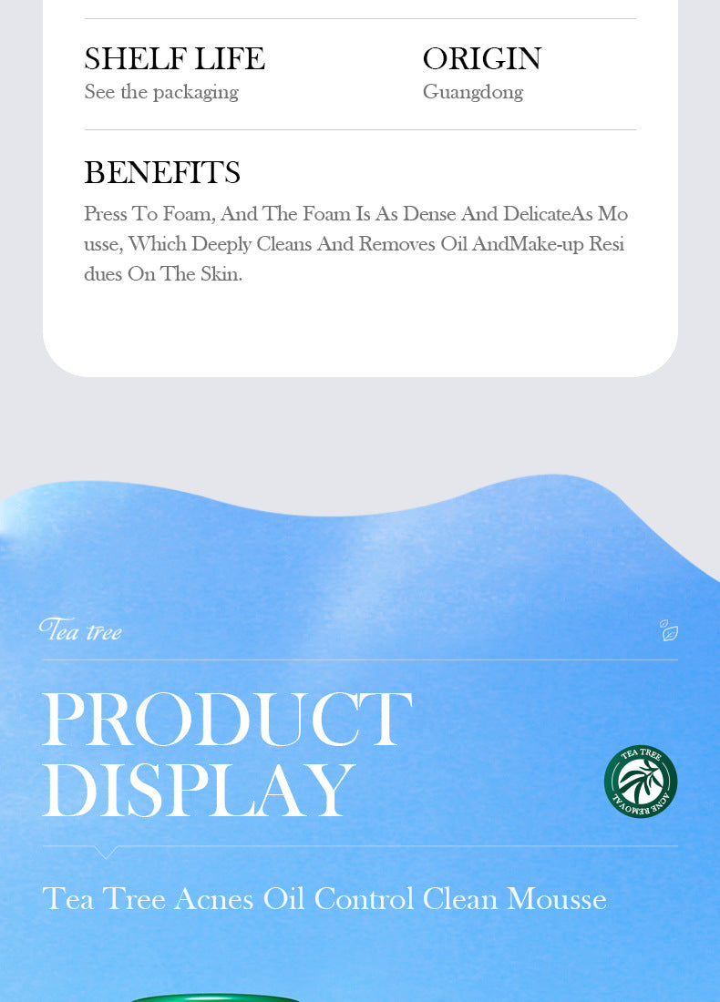 Full English Tea Tree Skincare Set SADOER Cleansing, moisturizing, hydrating five-piece set for  foreign trade wholesale