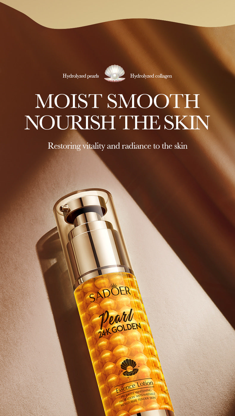 Full English24K Gold Collagen Pearl Essence Milk SADOER Moisturizing lotion  foreign trade wholesale