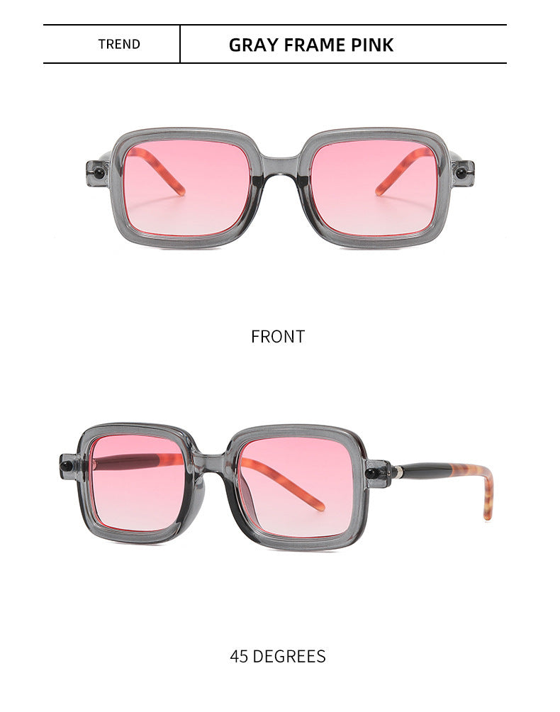 New Thick Frame Sunglasses for Men, European and American Style Square Frame Sunglasses, Retro Blue Light Blocking Sunglasses for Men, Wholesale