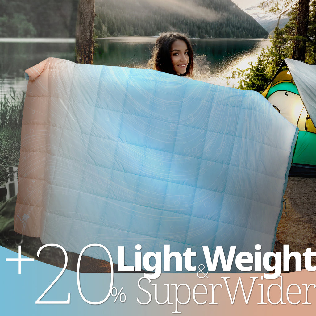 New Adult Camping Sleeping Bag Winter Camping Travel Cold-Proof Down Warm Quilt Home Nap Blanket