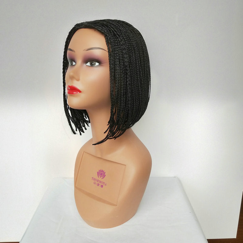 European and American Style Small Braids Wig for Women Small Curly Synthetic Hair Wig braidedwigsAfroDreadl Long Curly Hair