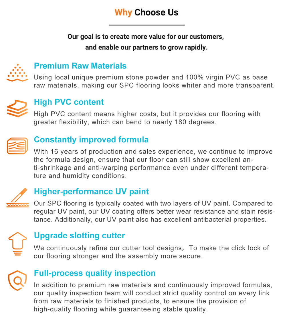 Easy Install Maintain Plastic Pvc Vinyl Plank Tile 5mm 6mm 8mm 9mm Wood Rigid Core Click White Light Oak Spc Flooring