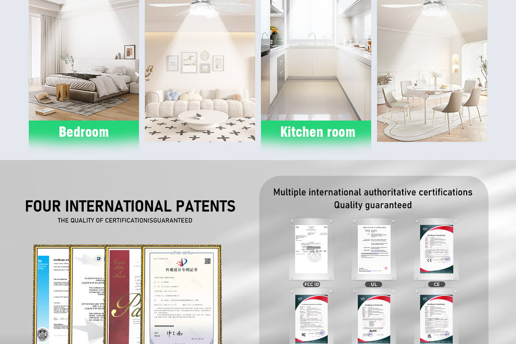 40W Crystal Fan Light Ceiling Fan Light Flower-Shaped Fan Light Living Room Ceiling Fan Light Simple Detachable Fan Blade Light Colorful