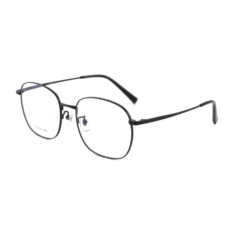 New Retro Titanium Eyeglass Frame Square Frame High-Quality Large Frame Unisex Eyeglasses Metal Frame Prescription Glasses