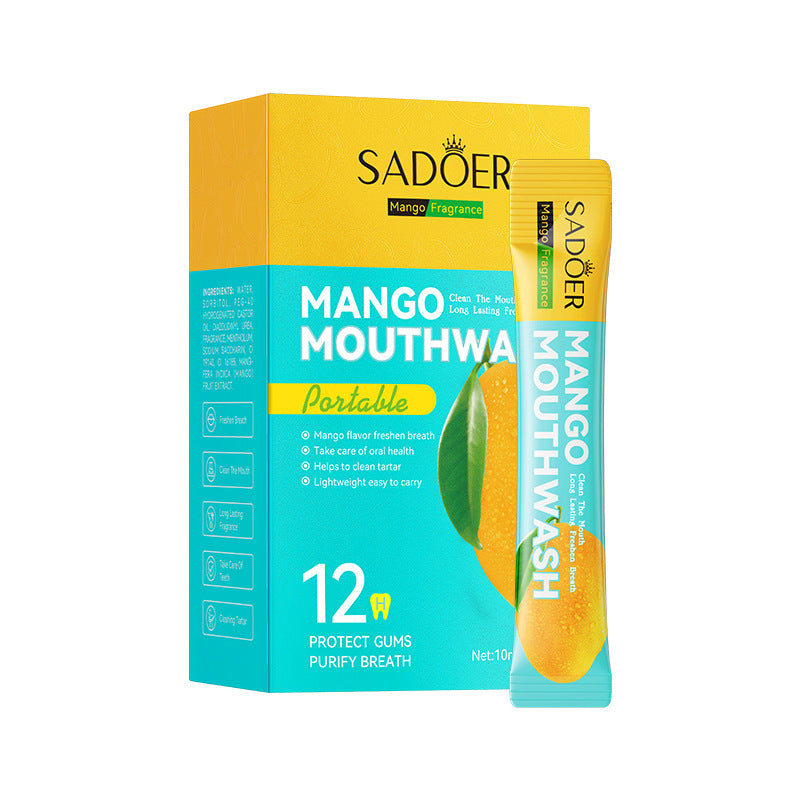 Full English Mouthwash Box Set SADOER Disposable Portable Oral Cleaning Care  Foreign Trade Wholesale