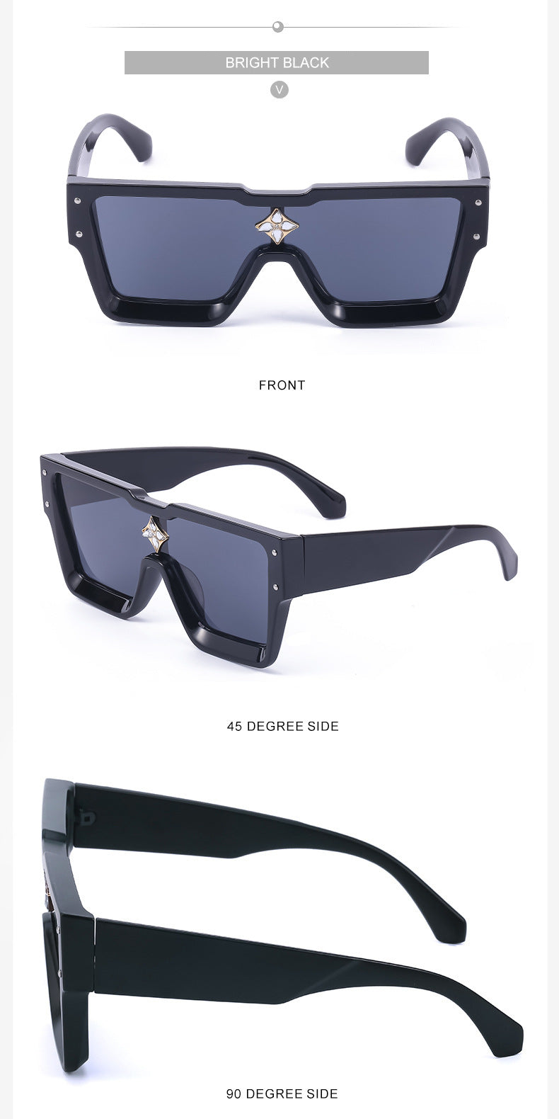 2025European and American 0k Rich Women Large Frame Sunglasses New One-piece Internet Celebrity Sunglasses for Women Trendy sunglasses