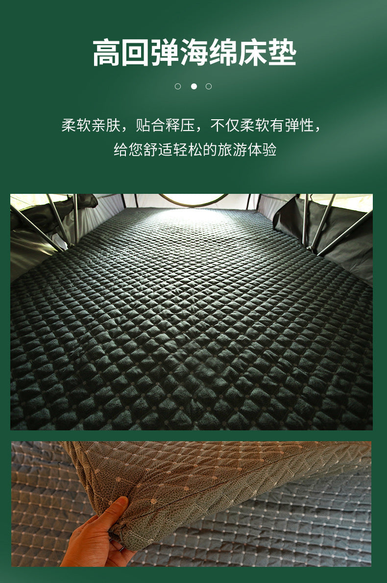 Large Space Triangular Roof Tent3-5Outdoor Camping Automatic Soft Top Car Tent Quick Open Rainproof